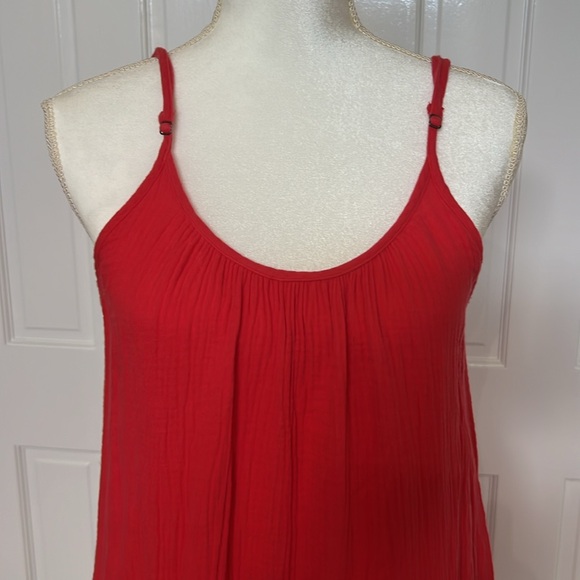 Red organic cotton Magaschori beach cover size S - Picture 2 of 7